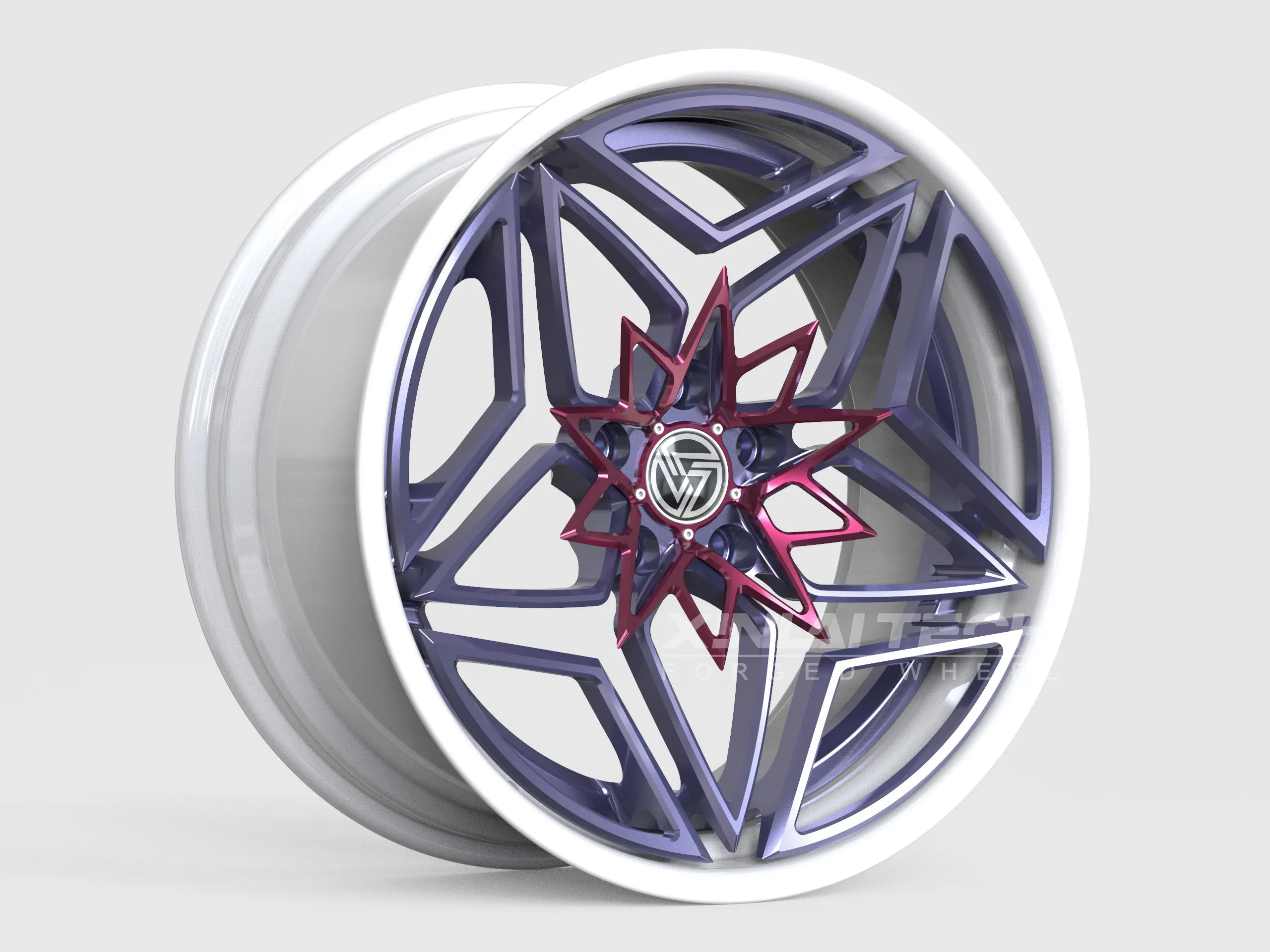 XL 2-Piece Deep Dish Concave Chrome Heart Wheel Alloy Forged Wheels 5x114.3 5x120 5x112 Custom Forging Racing Car Wheel - Image 2