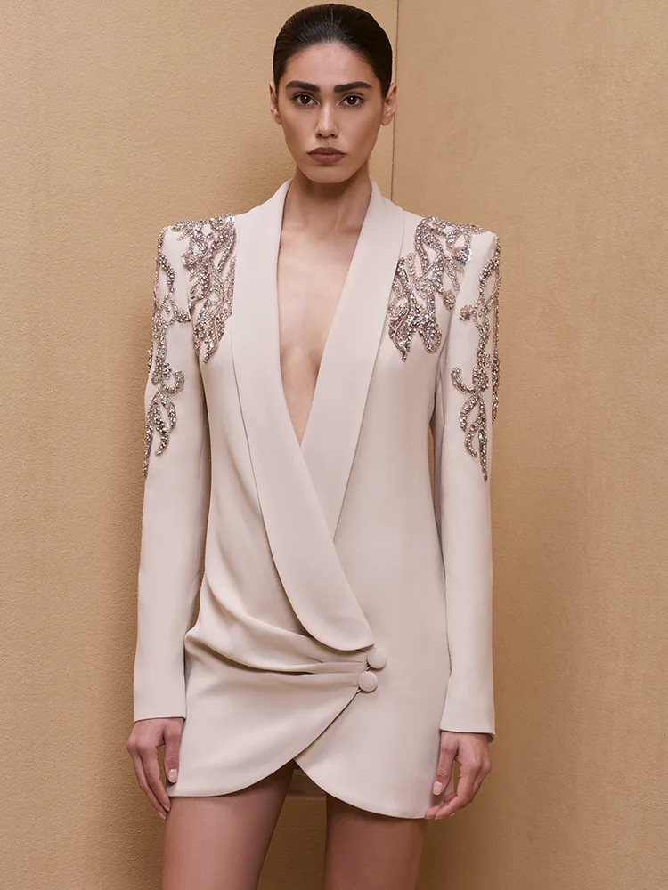 blazer birthday dress Birthday Suit Silver Padded Blazer