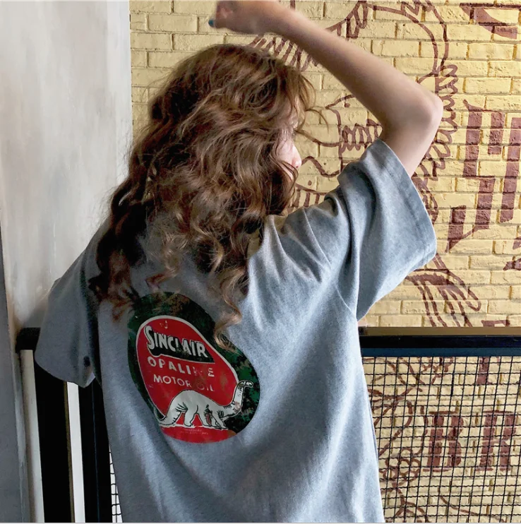Summer Hip Hop Custom Korean t Shirts 100 Cotton for Women