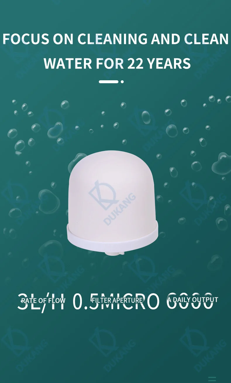Dome Ceramic Water Filter Remove Bacteria Virus For Mineral Water Pot