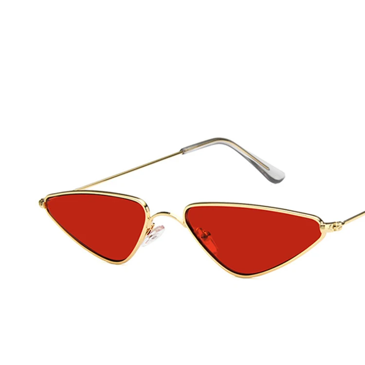 Vintage Red Cat Eye Sunglasses for Women Small Frame Metal  display picture 1