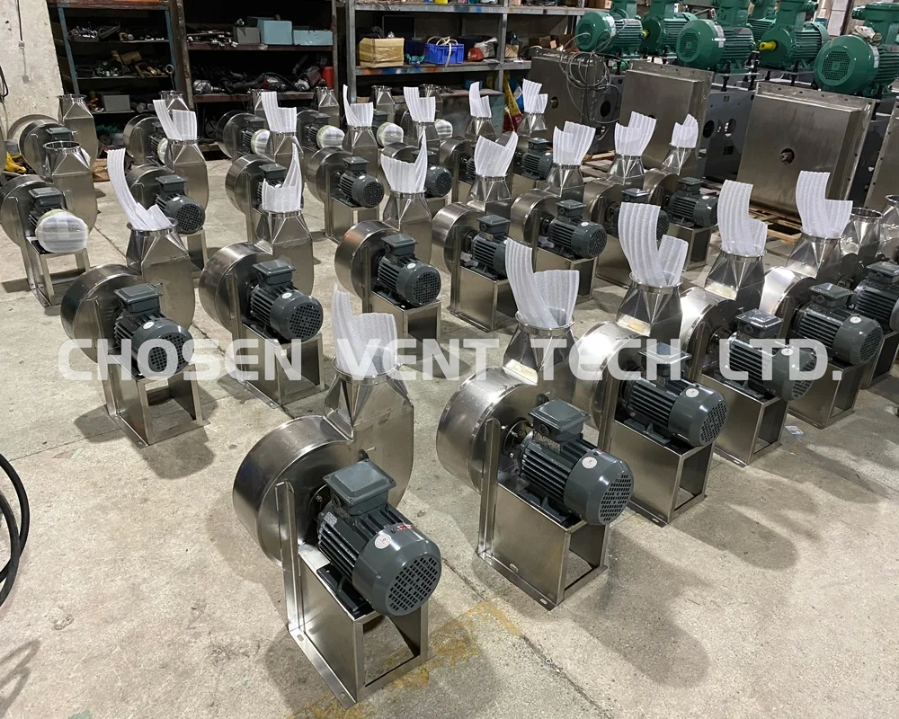 CHOSEN Small Industrial High Suction Kitchen Exhaust Centrifugal Air Blower for Smoke Extraction with Impeller