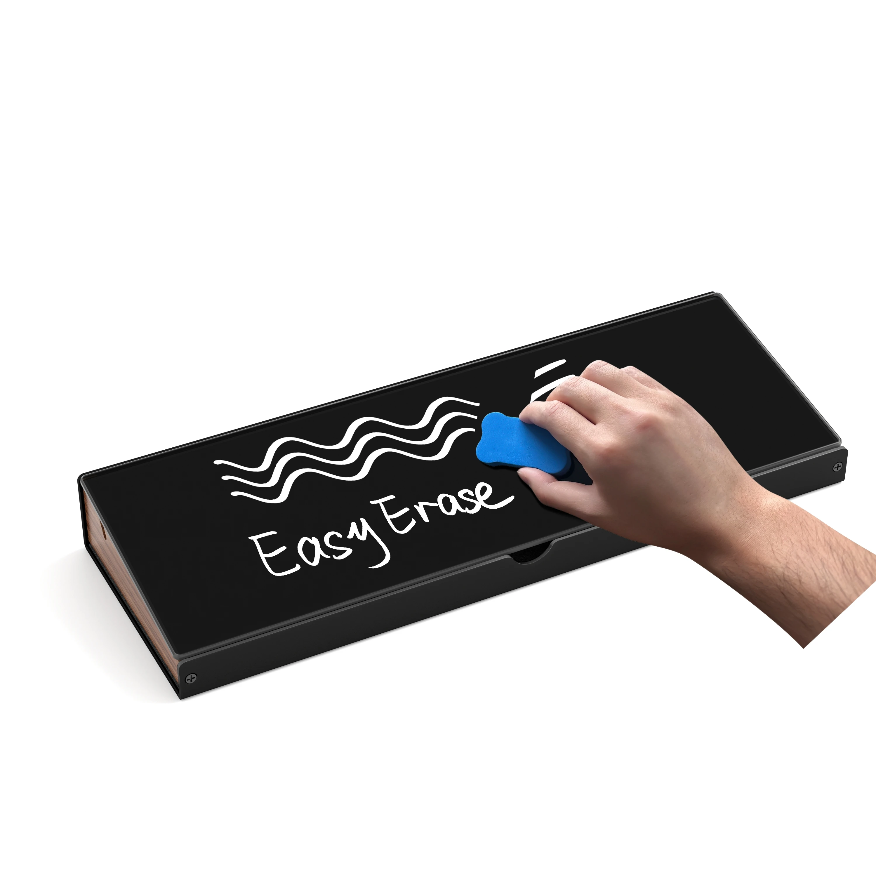 Эргонов прочная сухая стираемая белая доска Складная мольберт деревянный отсек для хранения Стеклянная Доска офиса