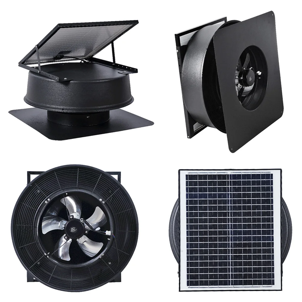 Air Heat Extractor Roof Vent System for Home 35W Solar DC Power Industrial Ceiling Exhaust Fan Chimney Ventilation Cooler Fan