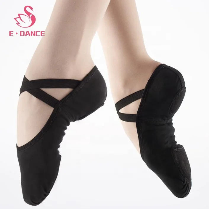 Оптовая продажа парусиновая практика балетная обувь на плоской подошве танцевальная Тапочки для
