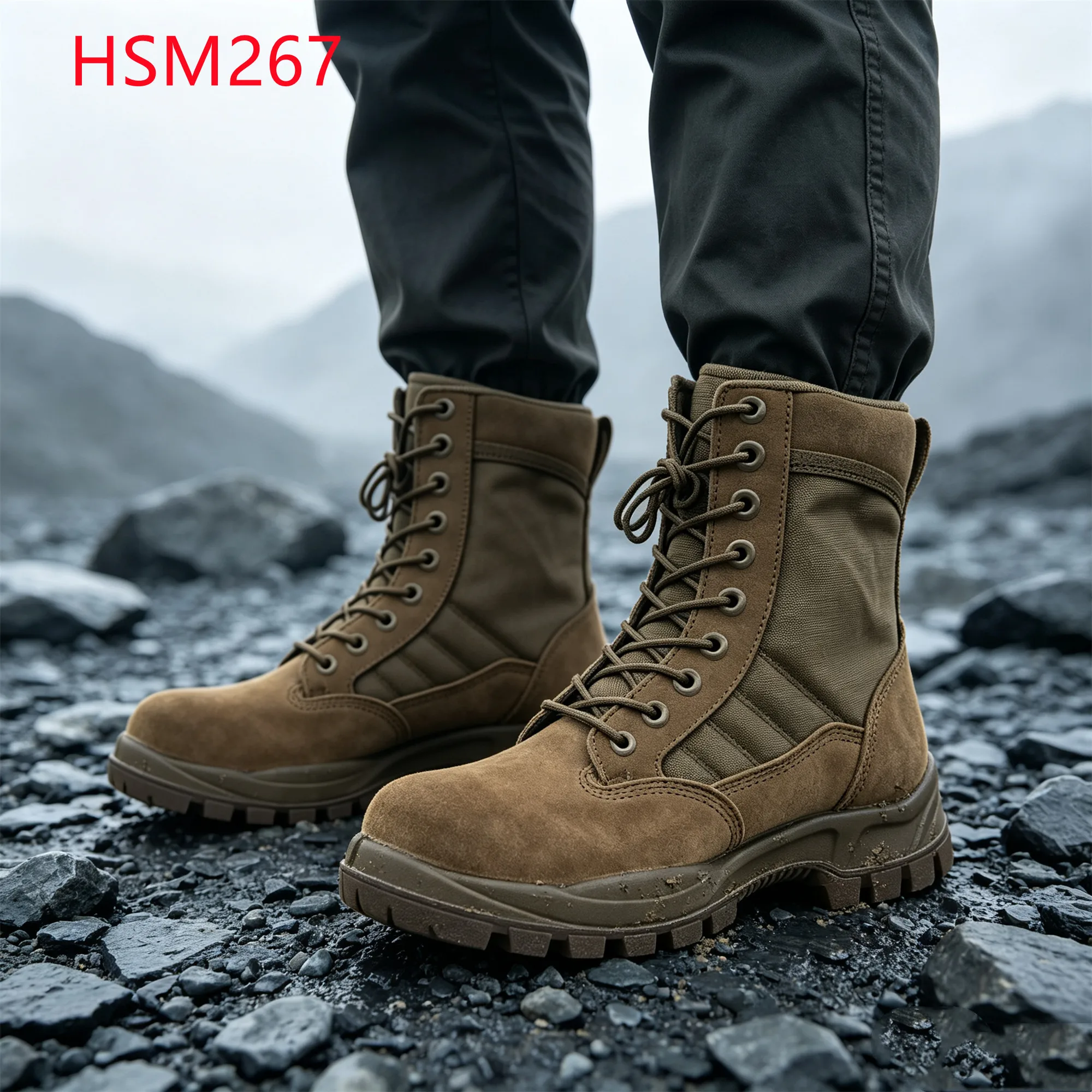LXG,High-Elasticity PU Injection+rubber Sole Hua Singh Marching Boots Winter Ready Thermal Lining 8'' Desert Combat Boots HSM267
