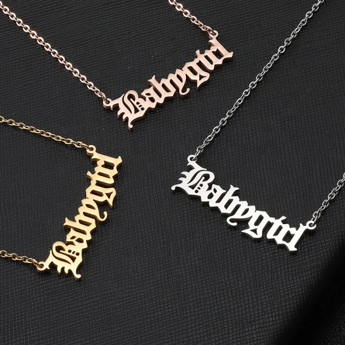 Old English Font Babygirl Pendant 