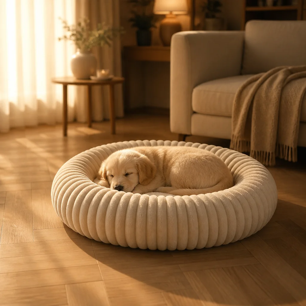 Corduroy Orthopedic Dog Cat Bed Raised — Product details 4