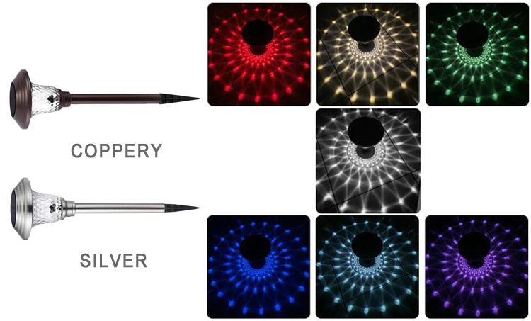 Color Changing LED Bright Solar Pathway Lighting IP44 Outdoor Sun ...