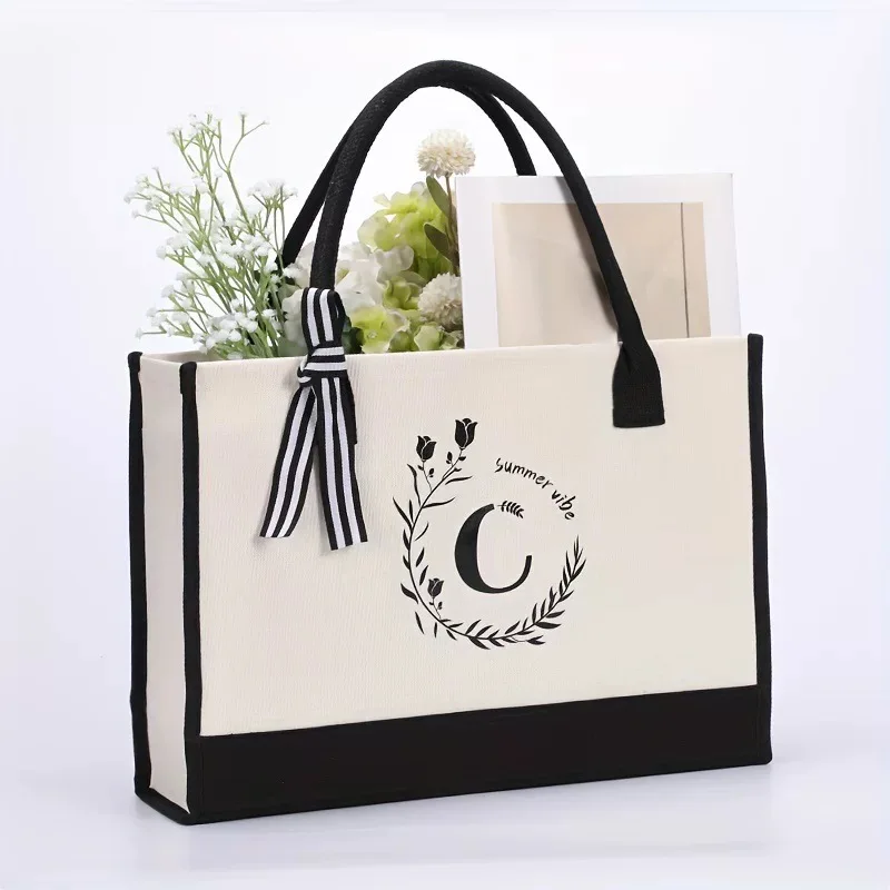 Promotional Hot Selling BurlapTote Bag With Custom Printed Eco Reusable Jute Shopping Bag For Women Beach Outdoor Bag
