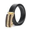Cinturón negro hebilla oro-120cm