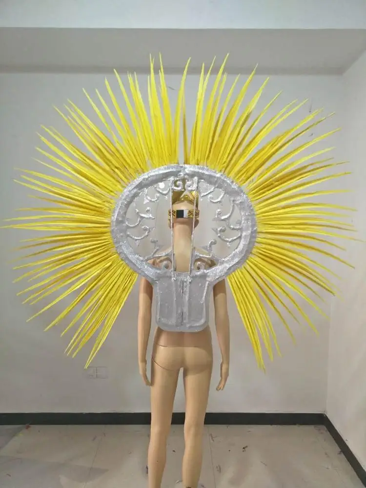 イエローゴールドサンバダンスコスチュームステージワイルド