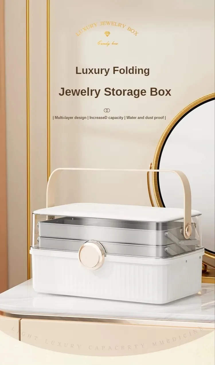 Wholesale Custom Luxury Desktop Dust-proof Make up Organizer Makeup Organizer Storage Box manufacture