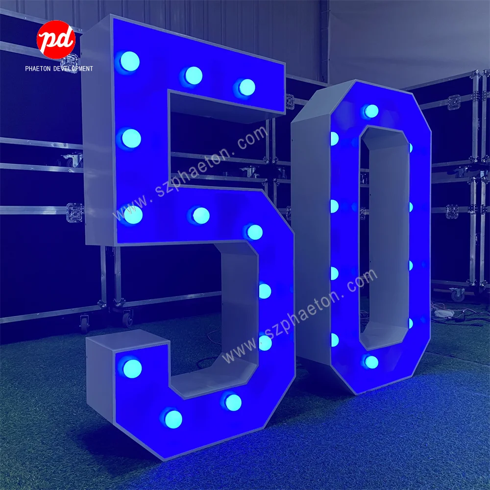 decorazioni del partito 40 ° compleanno, gigante ha condotto la luce su  marquee numeri lettere per forniture di festa di compleanno