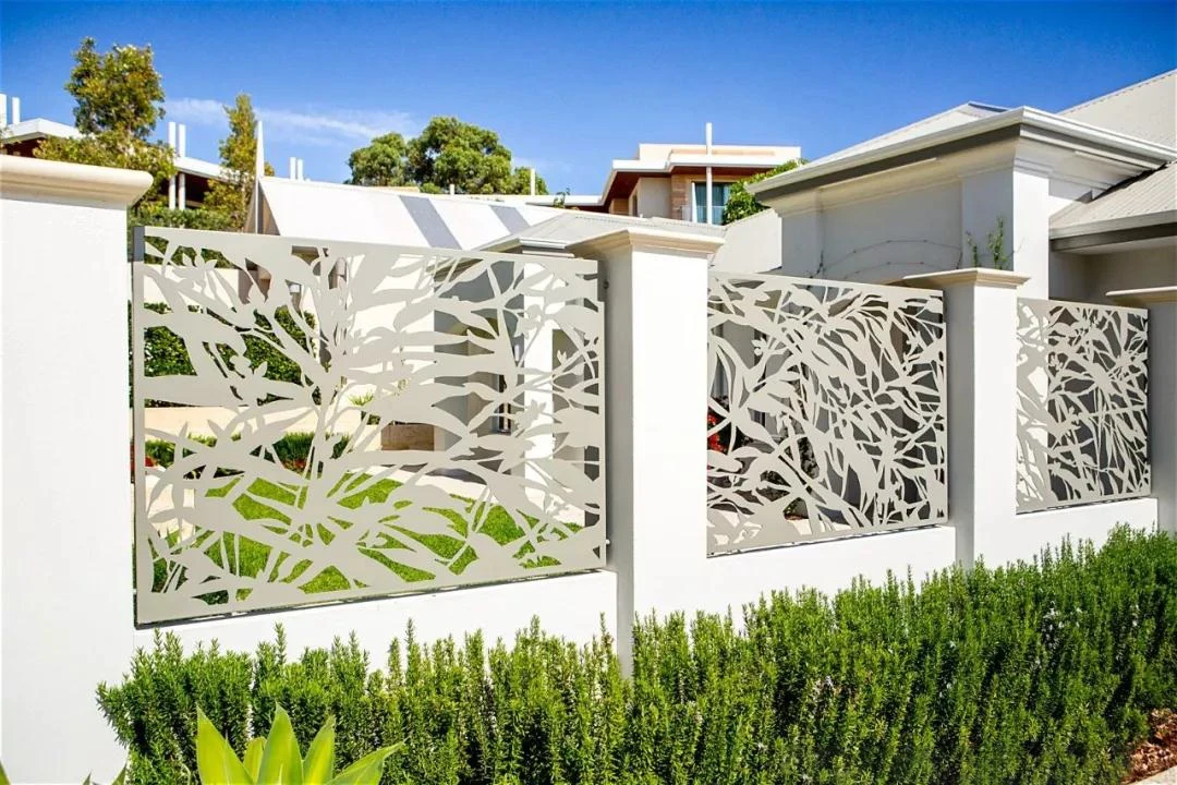 product decorative low carbon steel laser cut modern corrosion resistant eco friendly fence panels system gate aluminum boundary wall-12