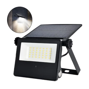 Vertak 2000mAh Battery Led Floodlights Solar Waterproof Ip65 Solar Panel Flood Light with Microwave Induction