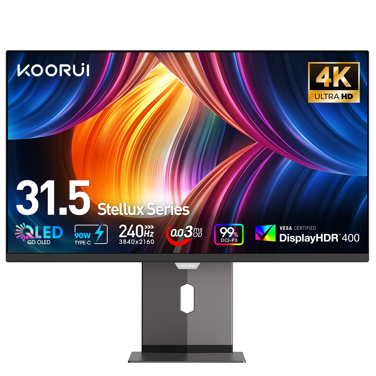 KOORUI 32 Inch 4K UHD OLED Gaming Monitor - 240hz, 0.03ms