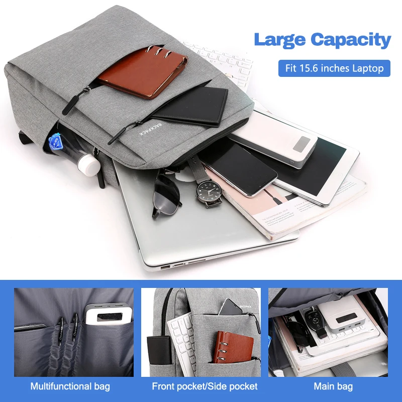 Custom Logo Smart Backbag Large Outdoor Waterproof Travel Business Usb Male Bulk School Bagpack Laptop Back Bag Pack Backpack