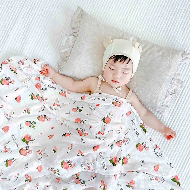 Home Textile Unisex Baby Swaddle Blanket Organic 100 Bamboo Cotton