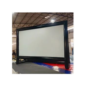 16ft Airtight Inflated Movie Screen No Fan Large Inflatable Projection Screen Rear Projection Inflatable Movie Screen for Sale