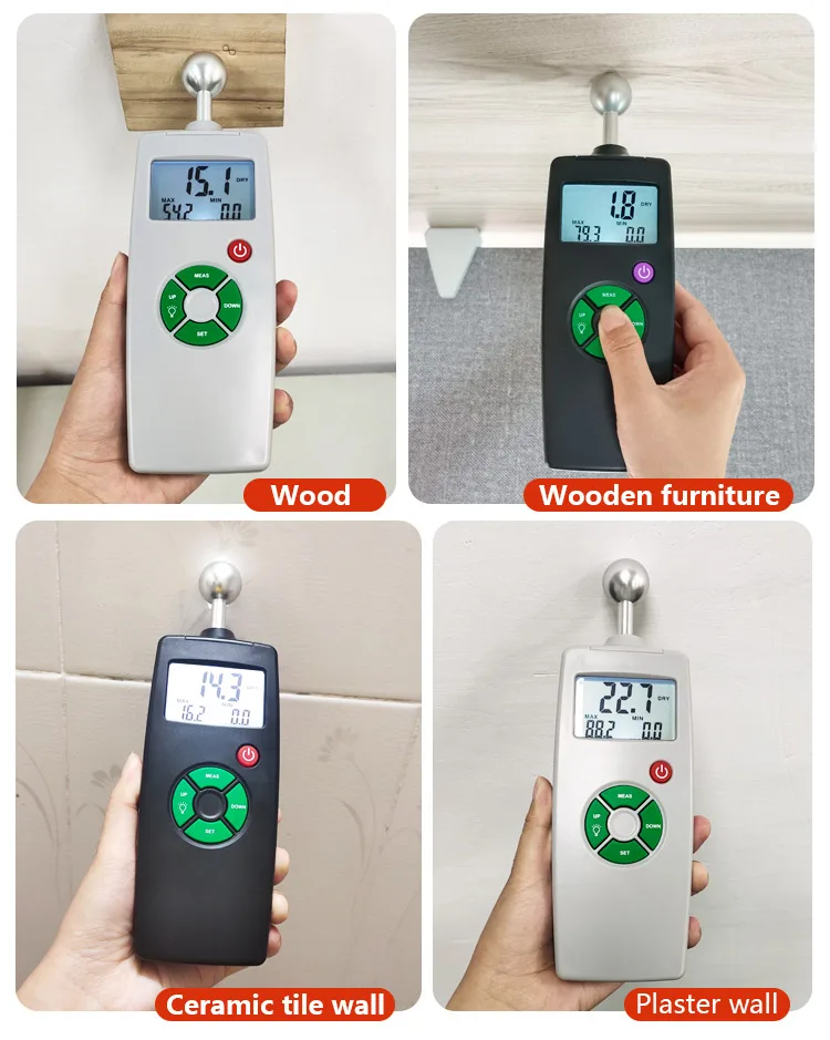 Digital Wood Moisture Meter No Damage Timber Moisture Meter For Leakage Detection