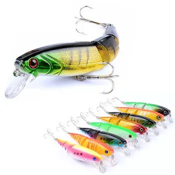 10.5cm 14g Artificial Fishing Bait Hard Minnow Fishing Lure 3 Sections Jointed Lure Multi Sections Fish Plastic Hard Bait – Minnow – view 2
