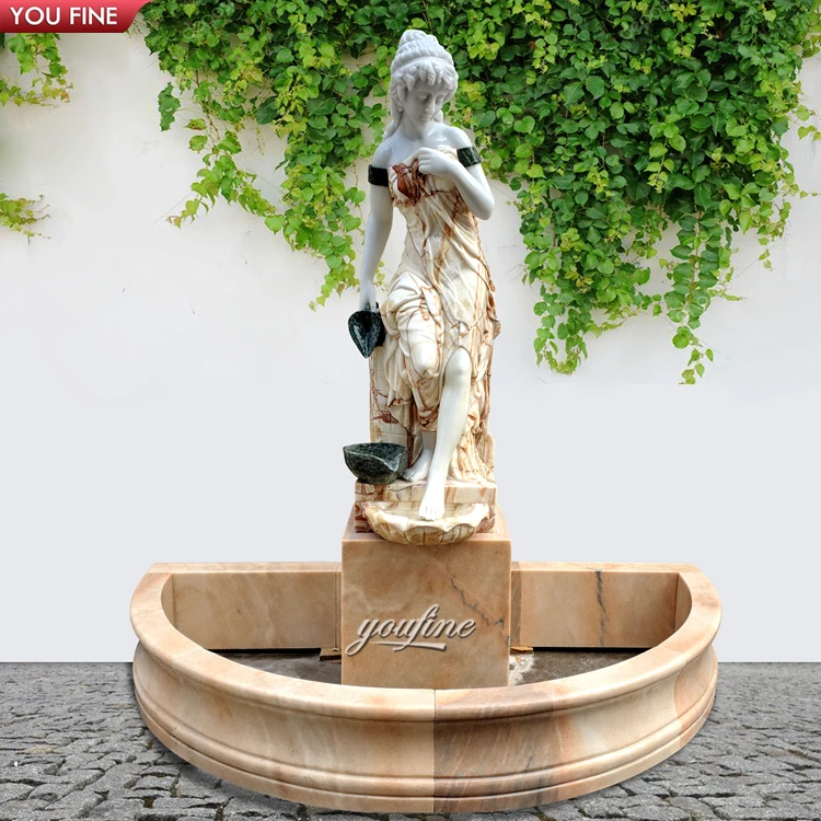 Outdoor Garden Life Size Hand Carving Natural Stone Marble Lady Statue ...