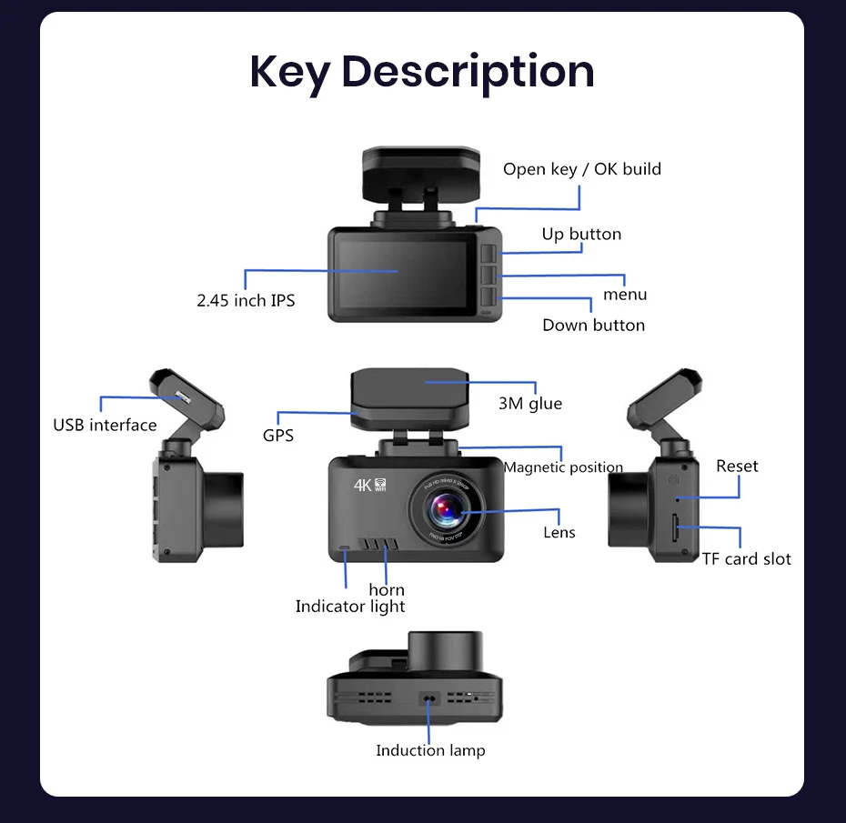 manufacturer 4k novatek 96670 car dvr