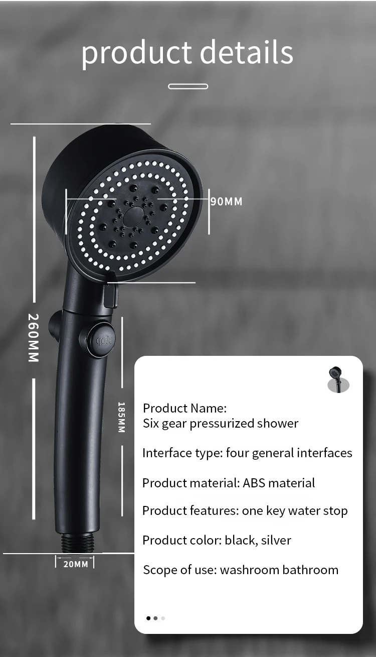 Hydro Jet High Pressure Rainfall Handheld Shower Head With Handheld Set