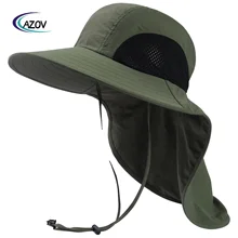 Wholesale Wide Brim Reversible Stripe Plain Bucket Hat Summer Outdoor Sport Casual Sun Cap