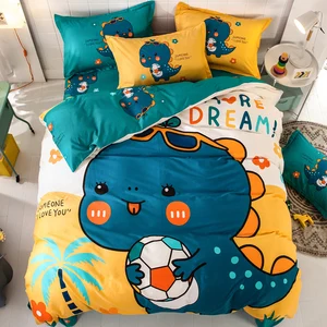 Fashion Design Popular Cartoon Print Kids Comforter Bedding Pillow Case Duvet Covers Bed Sets