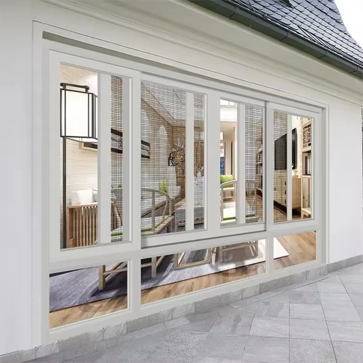 Durability Three Panel Sliding Window Weather Resistant Thermal Break Glass Soundproof House Doors and Aluminium Sliding windows