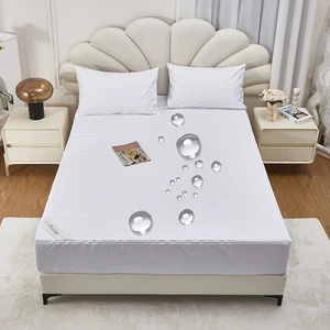 Microfiber Waterproof Mattress Protector With Zipper Removeable Cover Six-Sized Fitted & Flat Sheets for Home Hotel Hospital Use