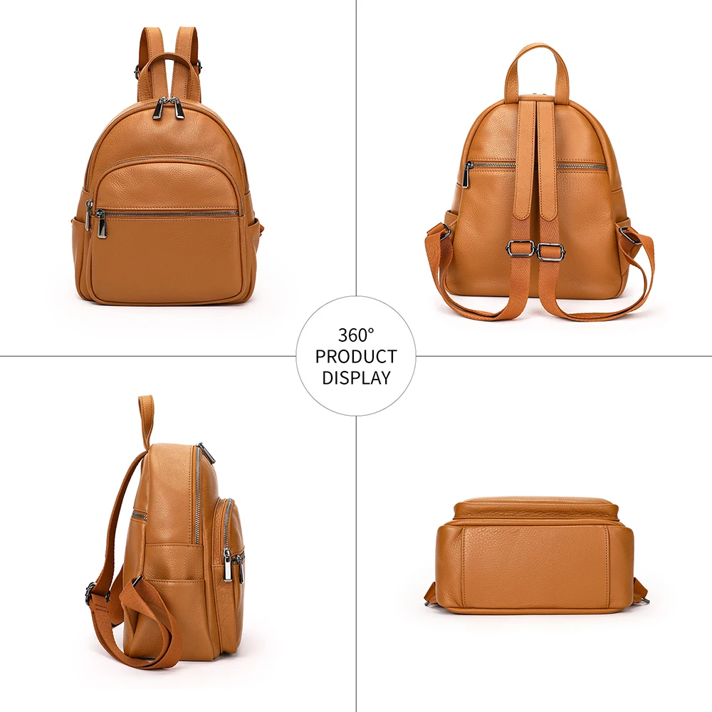 WESTAL Girls Cute Mini Leather Backpack Purse - GENUINE LEATHER display picture 3