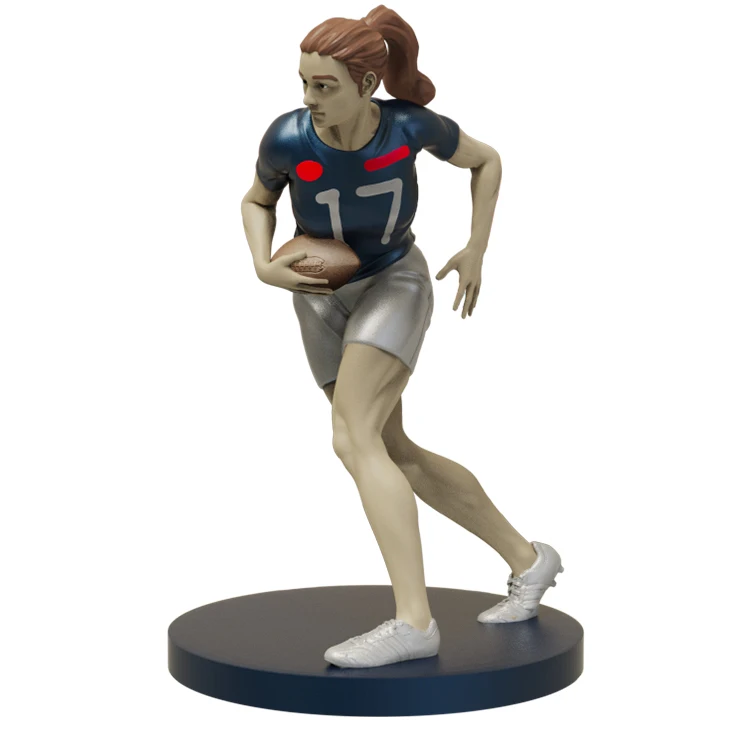 Art Deco Style Resin Football Legends Figurine Custom Action Statue NFL Series for Trophy Cabinet Decor