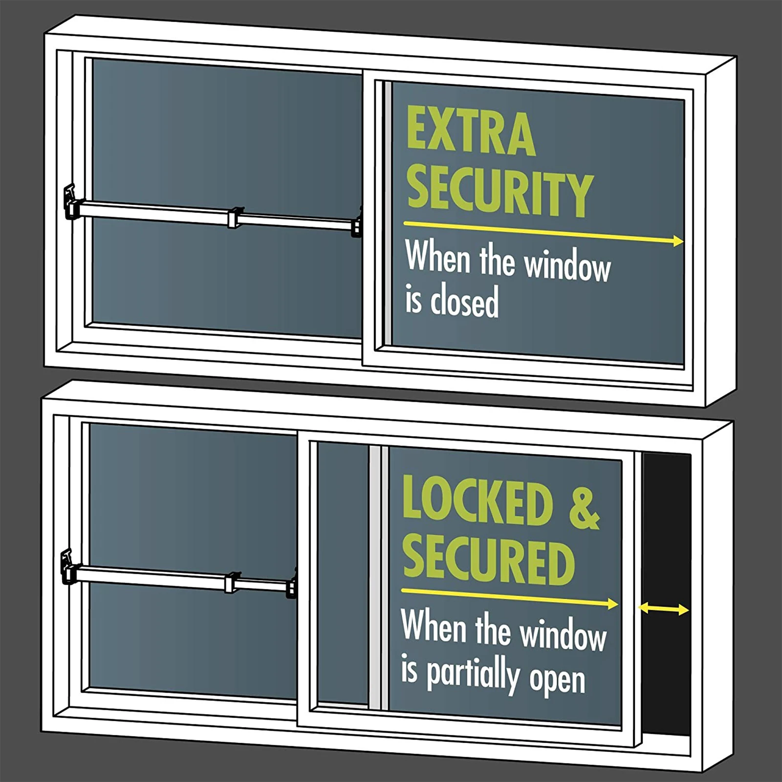 Window Air Conditioner Security Bar Extendable Window Security Bars For
