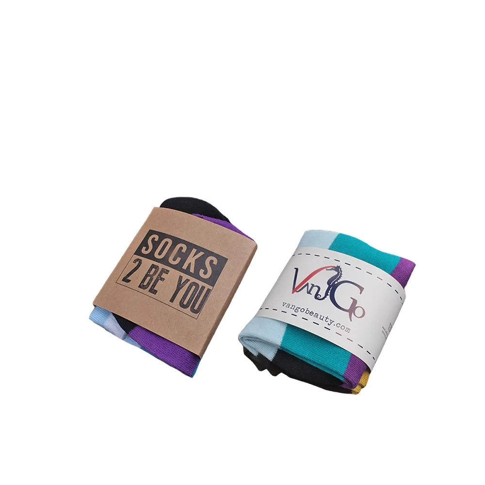 Wholesale Custom Fancy logo Printed Sock Packaging Sleeve