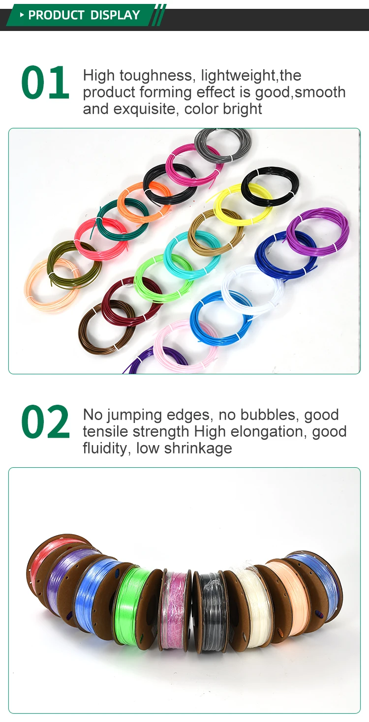 High Quality 3d Printer Material Fdm Line 1kg 1.75mm Pla Raw Materials