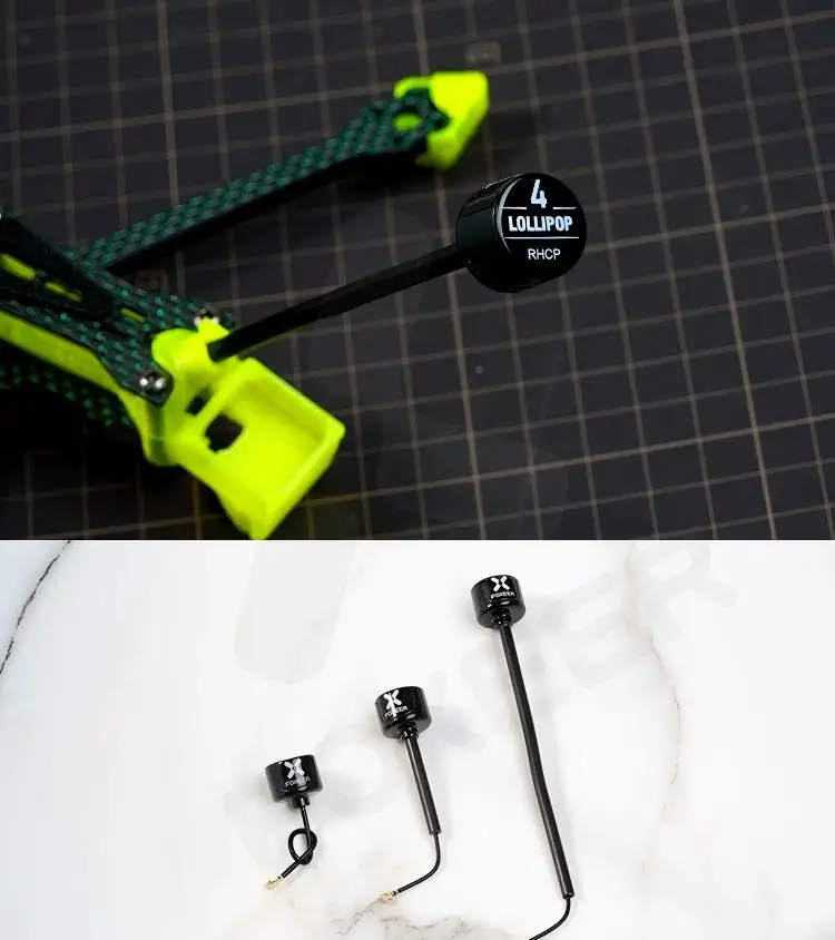 Super Mini 5.8G 2.5dBi SMA Male to Female & RP-SMA Male FPV Antenna Lollipop V4 Design for RC Drones & FPV Racing for FOXEER 5