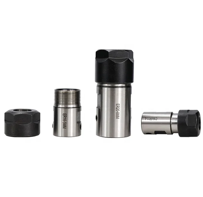 Set 7 Pinces ER11 + Tige D'Extension 5 Mm - Acier Ressort Haute Qualité Pour CNC, Fraisage, Gravure