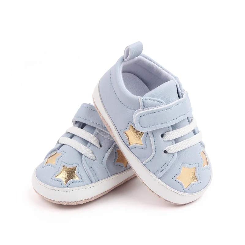 Sofe PU leather star design toddler baby boy sneakers shoes casual boy newborn infant shoes details