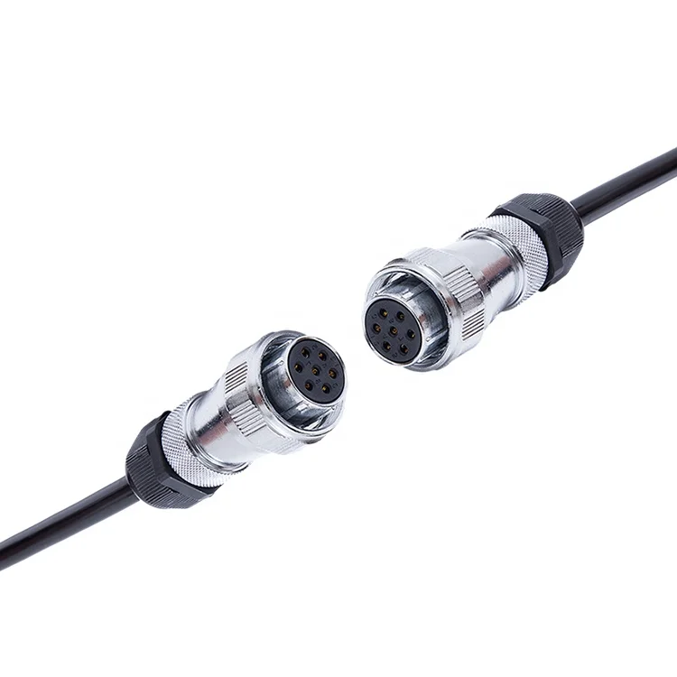 Waterproof metal head electrical aviation plug 7 pin trailer cable 7 core trailer cable spiral cable for truck and trailer