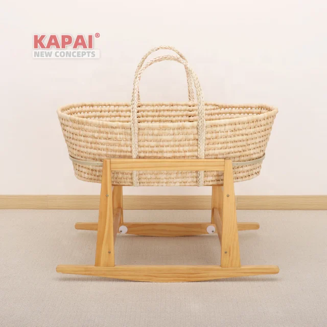 100% Handmade Maize Basket Baby Sleeping and Carrying Eco-friendly Light Weight Moses Basket