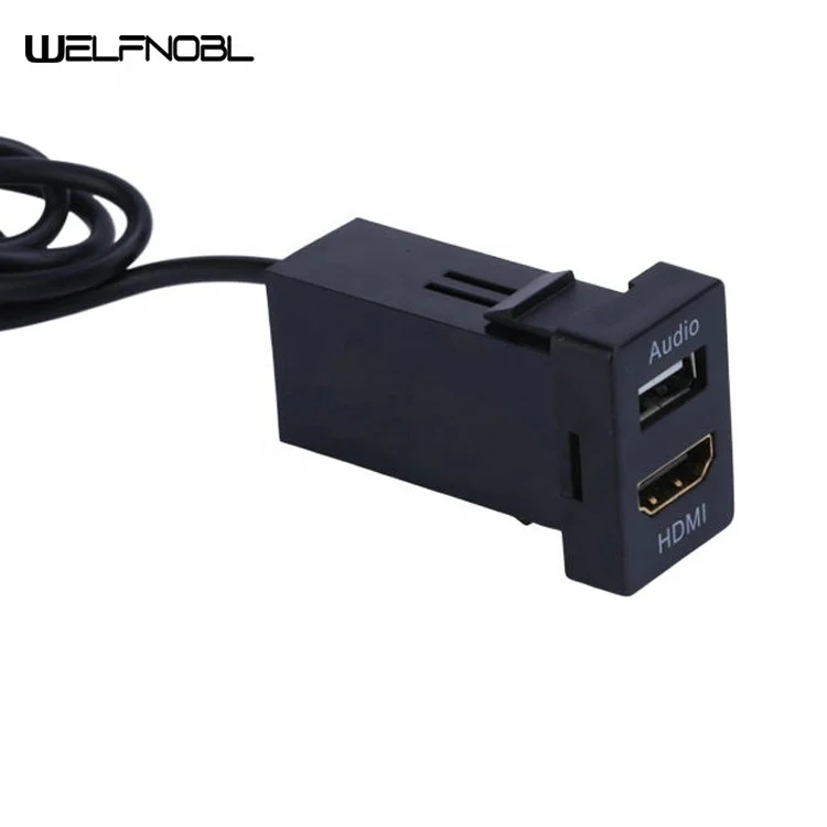 Автомобильный USB-разъем DC 12 В/24 В аудиовыход Hd мультимедийный выход зарядное устройство с несколькими USB-портами для маленького автомобиля