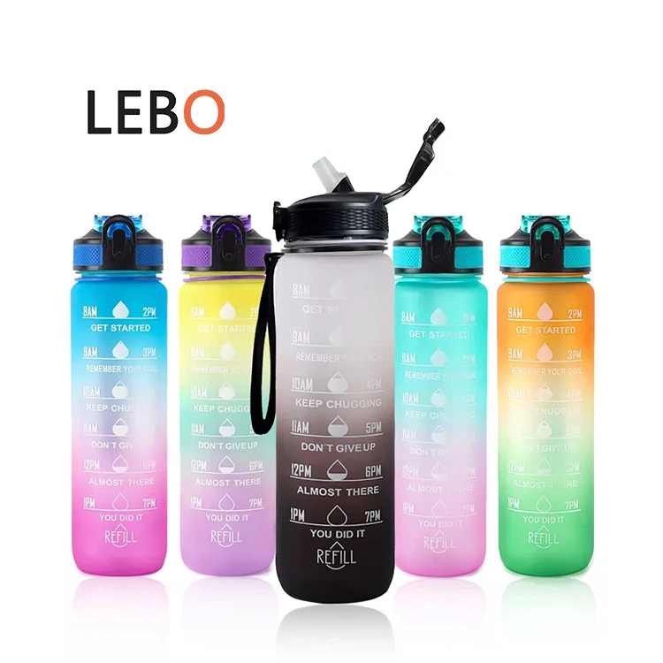  Water Bottle, 1l Fitness Sports Water Bottles for