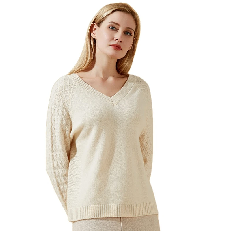 womens white cashmere sweater