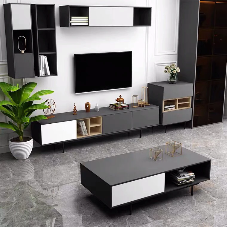 Promotion Price Wooden Home Living Room Furniture TV Stand Coffee Table