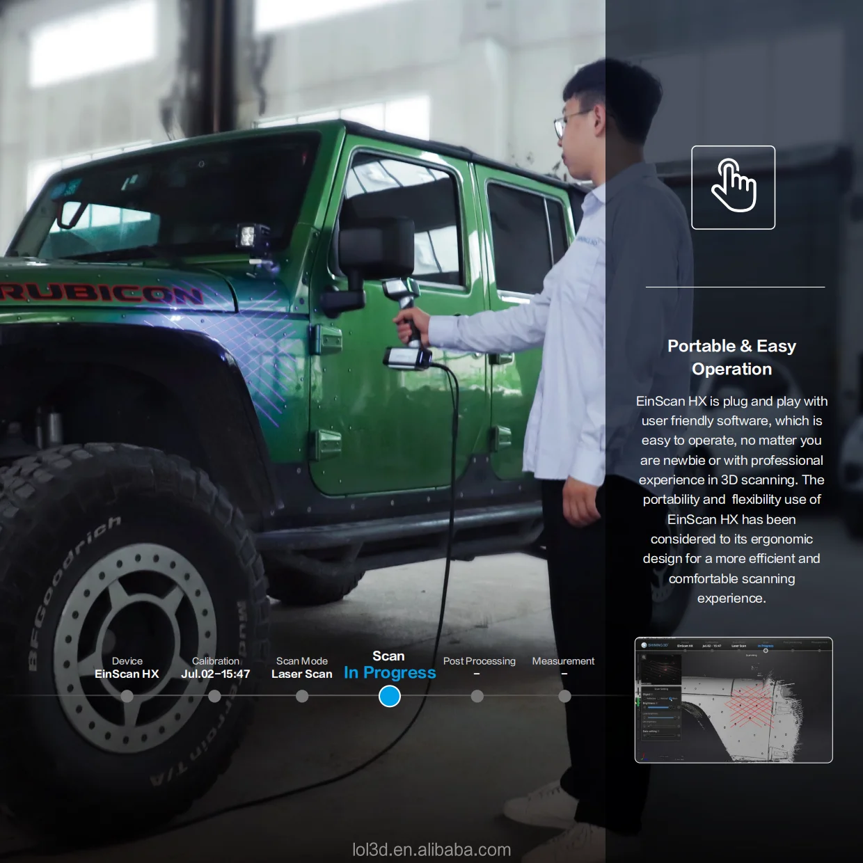 Shining3D EinScan HX Hybrid LED and Laser Light 3D Scanner| Alibaba.com