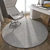 Colorful leather chair cushion - minimalist gray round