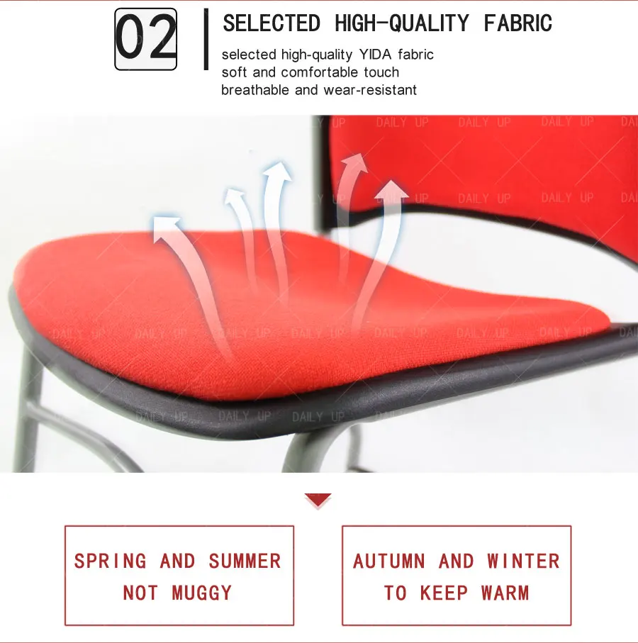 High Quality Kitchen Chair With Wheels Metal Frame Mobile Training Chair With Cushion And Ergonomic Armrest For Dining And Study